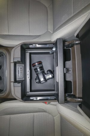 Chevrolet Silverado 1500 Console Safe - Tuffy Products - W/ Combo Lock, Flow-Thru Console - Black - `19-`24